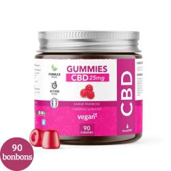 Bonbons CBD 25mg framboise 0% THC – HEXA3