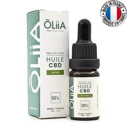 Huile CBD full spectrum 10% OLIIA, 100% naturelle