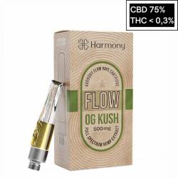 E-liquide CBD le plus puissant, cartouche FLOW OG Kush 75% 